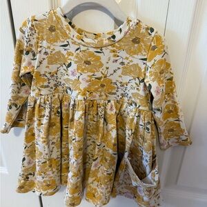 SweetHoney Yellow Floral Kids Dress